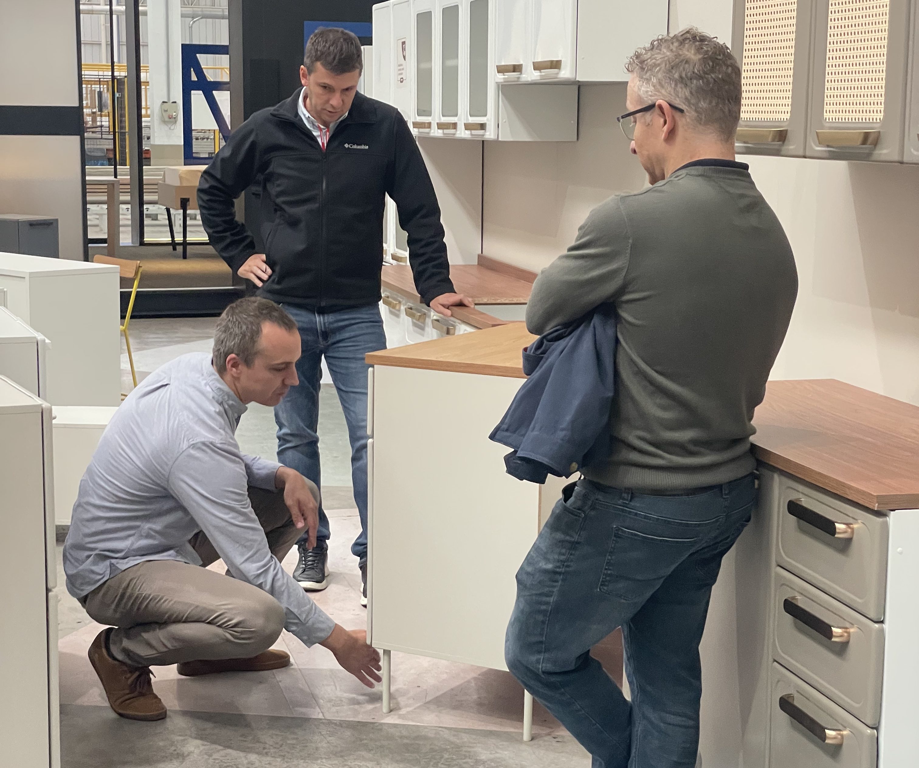 Brazilian furniture factory visit during Movelsul 2026 sourcing tour